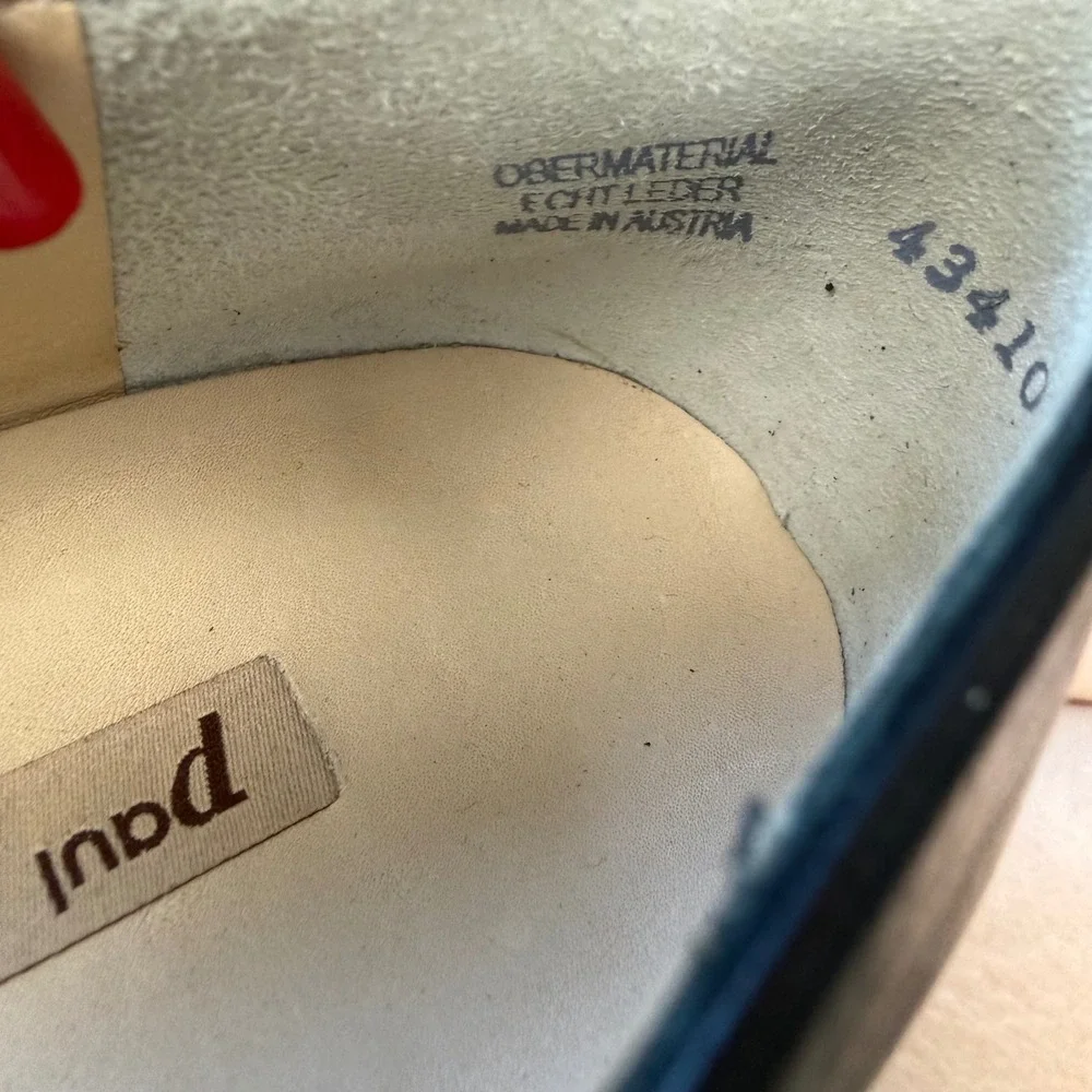 NEW Paul Green Black Point Toe Ballet Flats Leather Minimalist Comfort Size 9